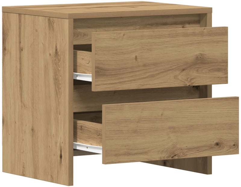 κομοδίνο vidaXL από τεχνητό ξύλο δρυός 45x34x44,5 εκ.