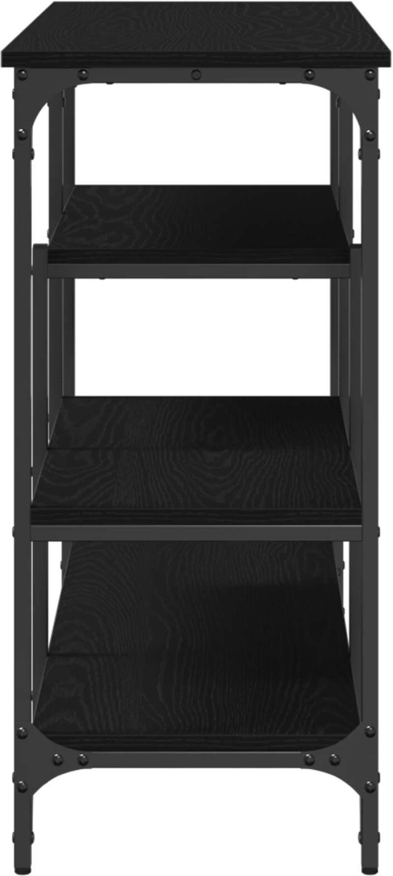 vidaXL Κονσόλα Μαύρη Δρυς 100x35x75 εκ Επεξεργασμένο Ξύλο και Ατσάλι