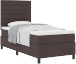 vidaXL Κρεβάτι Με Σπαστό Στρώμα Σκούρο Καφέ 90x200 cm Ύφασμα
