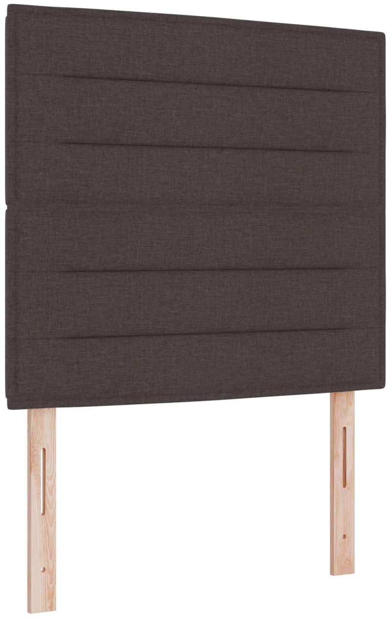 vidaXL Κρεβάτι Με Σπαστό Στρώμα Σκούρο Καφέ 90x200 cm Ύφασμα