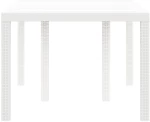vidaXL Κήπου Τραπέζι Λευκό 150x100x73 εκ Πλαστικό Ράττα