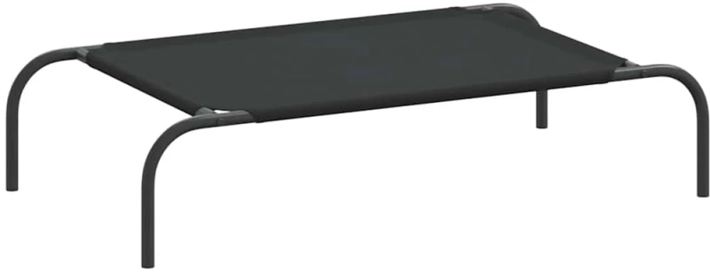 vidaXL Ανυψωμένο κρεβάτι σκύλου μαύρο 90x50x20 cm ύφασμα Οξφόρδης