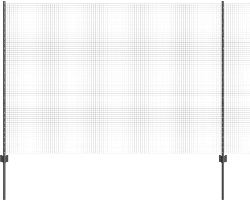 vidaXL Σετ Φράχτη Σετ 2 Γκρι Μέταλλο 25 x 1,5 μ. Ανθεκτικός