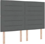 vidaXL Σπαστό Κρεβάτι με Στρώμα Σκούρο Γκρι 140x190 εκ. Ύφασμα