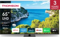 TV Set|THOMSON|65"|4K/Smart|3840x2160|Wireless LAN|Bluetooth|Google TV|Black|65UG5C14