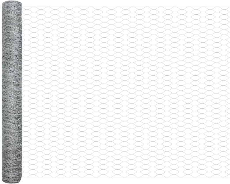 vidaXL Εξάγωνη Περίφραξη 1x10 μ Γαλβανισμένο Ατσάλι