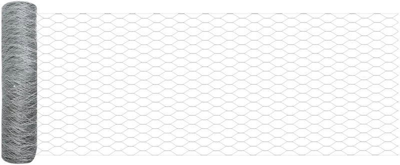 vidaXL Εξάγωνος Φράκτης 0,8x25 μ Γαλβανισμένο Ατσάλι