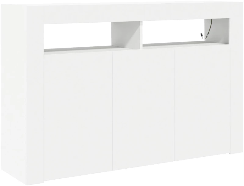 vidaXL Λευκός Μπουφές Λευκός Τεχνητό ξύλο 116 x 30 x 75 εκ Μοντέρνος