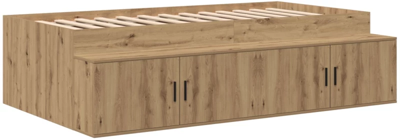 vidaXL Κρεβάτι Αποθήκευσης Ξυλείας Artisan 90x200 εκ