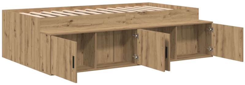 vidaXL Κρεβάτι Αποθήκευσης Ξυλείας Artisan 90x200 εκ