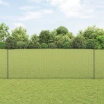 vidaXL Συρματοπλέγμα με 10 Στηρίγματα Γκρι 1.4x10 μ Χάλυβα