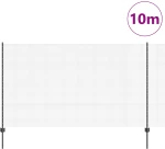 vidaXL Συρματοπλέγμα με 10 Στηρίγματα Γκρι 1.4x10 μ Χάλυβα