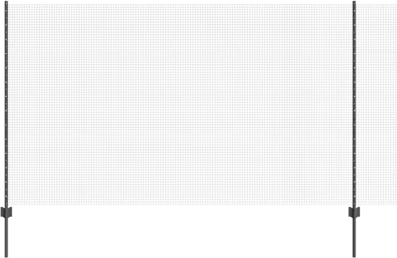 vidaXL Συρματοπλέγμα με 10 Στηρίγματα Γκρι 1.4x10 μ Χάλυβα