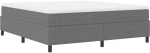 vidaXL γουάξλ Κρεβάτι Box Spring με Στρώμα Ανοιχτό Γκρι Super King Κοτλέ Ύφασμα