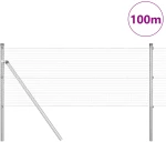 vidaXL Γαλβανισμένο Σύρμα ΦENCE με 5 Στύλους 0.8x100 μ
