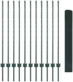 vidaXL Συρματόπλεγμα με 11 U Posts Πράσινο 1.2x25 μ από ατσάλι