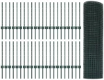 vidaXL Συρματόπλεγμα με 44 U Posts Πράσινο 0.6x100 μ Μέταλλο