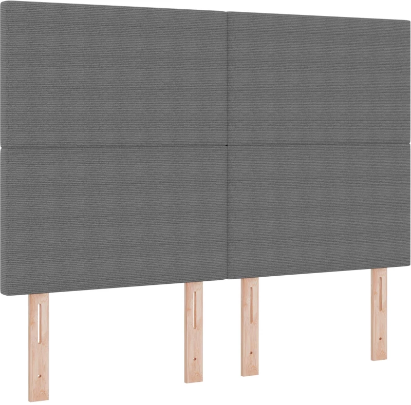 vidaXL Κρεβάτι Box Spring με Στρώμα Γκρι 140x200 εκ. Ύφασμα Καναπέ