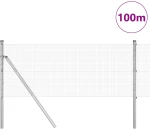 vidaXL Φράχτης με 13 Στύλους 0.5x100 μ Γαλβανισμένος Χάλυβας