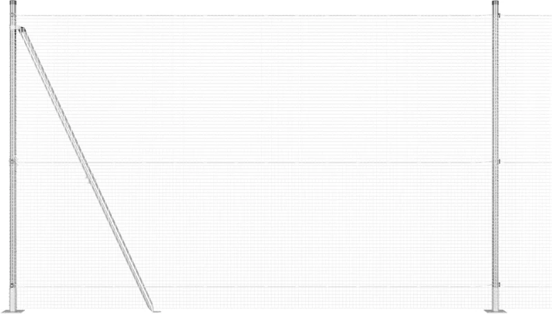 vidaXL Γαλβανισμένο Συρματόπλεγμα με 7 στυλ 1.5x10 m