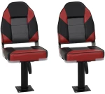 vidaXL Καθίσματα Σκάφους 2 Τεμ. με Ορθοστάτη 360° Περιστροφή