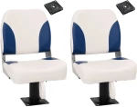 vidaXL Καθίσματα Σκάφους 2 Τεμ. με Ορθοστάτη 360° Περιστροφή