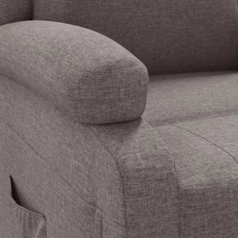 vidaXL Πολυθρόνα Ανακλινόμενη Taupe Υφασμάτινη