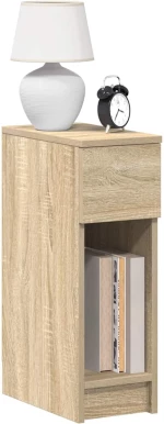 vidaXL Κομοδίνο με συρτάρι Sonoma Δρυς 20x36x60 εκ.