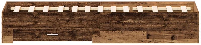 vidaXL Κρεβάτι με Συρτάρια Παλιό Ξύλο 120x200 εκ. Επεξεργασμένο Ξύλο