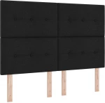 vidaXL Κρεβάτι με Ελατήριο και Στρώμα & LED Μαύρο 160x200 εκ. Ύφασμα