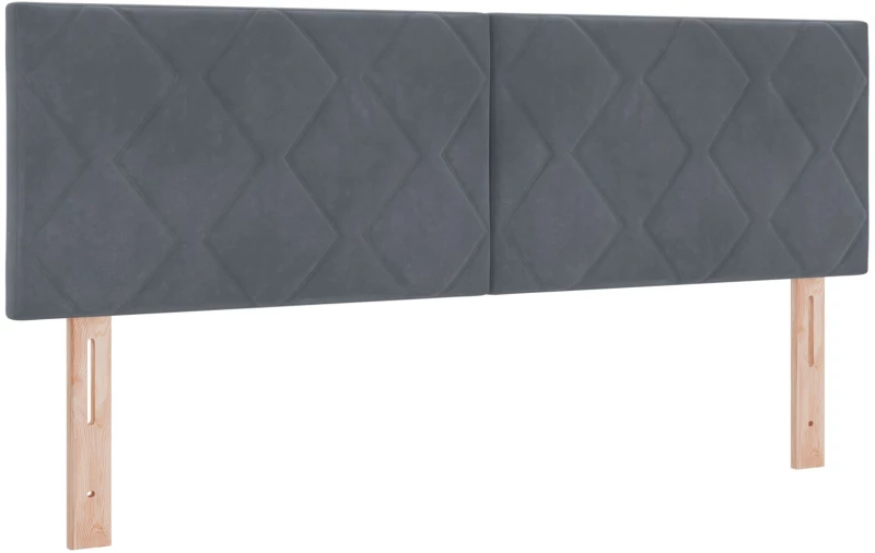 Κρεβάτι Box Spring με στρώμα vidaXL Σκούρο Γκρι 160x200 εκ Βελούδο