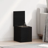 vidaXL Κουτί Αποθήκευσης Μαύρο Δρυς 30x35x35 εκ από Επεξεργασμένο Ξύλο