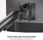 POWERTECH βάση γραφείου για 2x οθόνες PT-1425, 17-32", έως 9kg