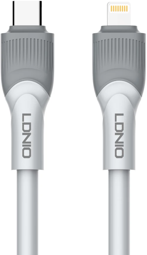 LDNIO καλώδιο Lightning σε USB-C LC602I, 30W PD, 2m, γκρι