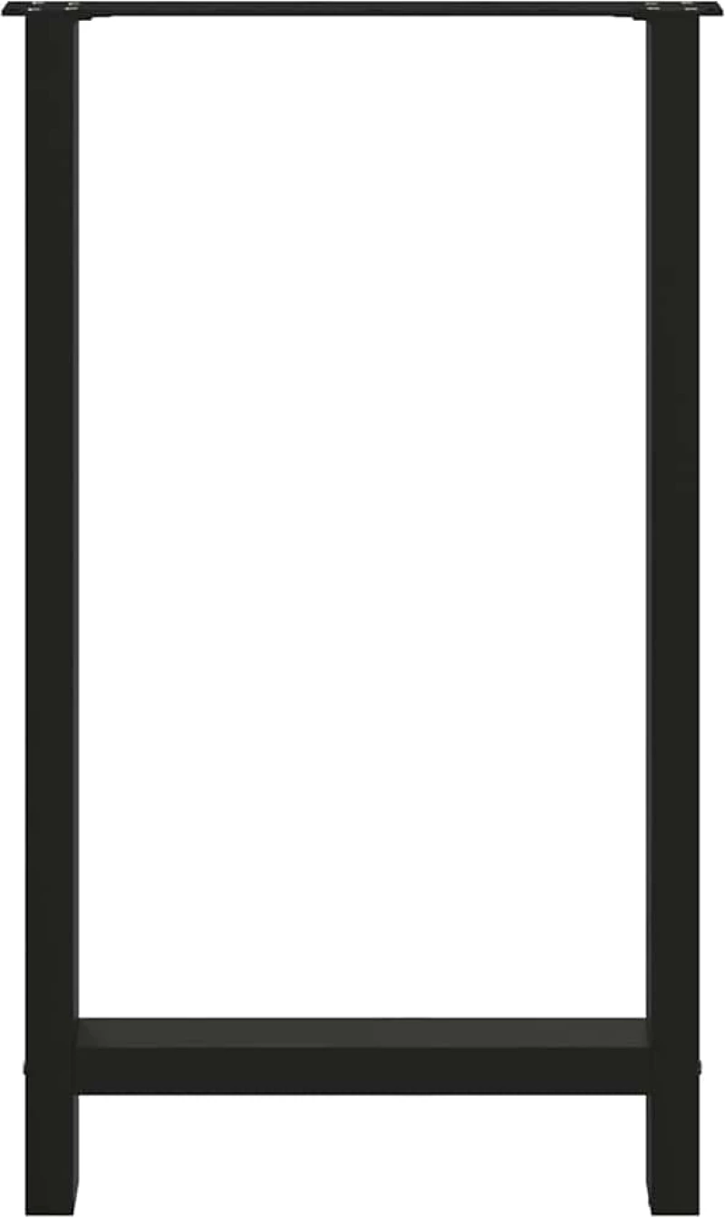 vidaXL Πόδια Τραπεζιού Μπαρ 2 τεμ. Μαύρα 60x(100-101) εκ. Ατσάλι