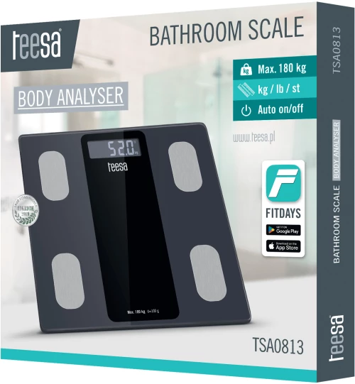 Ζυγαριά Smart με λιπομετρητή & bluetooth Teesa TSA0813
