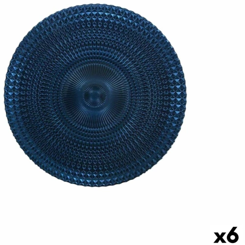Επίπεδο πιάτο Alfares Alfares Μπλε Γυαλί Ø 31 cm (x6)
