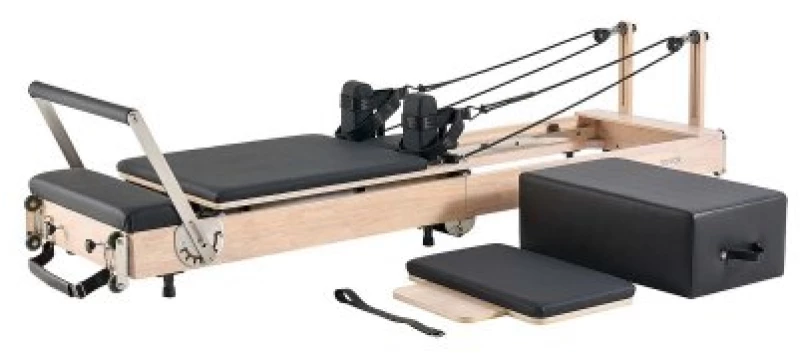 VEVOR Foldable Pilates Reformer Wooden Pilates Machine Home Gym Equipment
