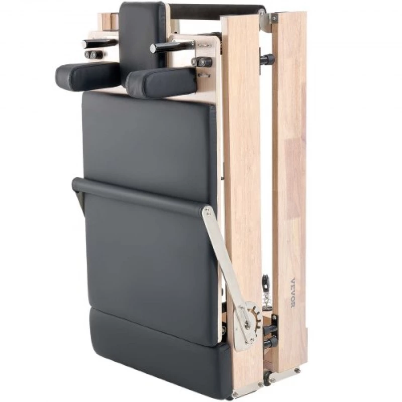 VEVOR Foldable Pilates Reformer Wooden Pilates Machine Home Gym Equipment