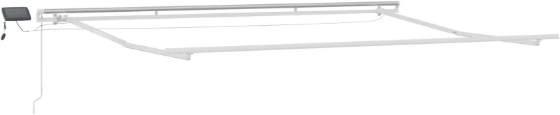 vidaXL Χειροκίνητη Αναδιπλούμενη Τέντα με LED Ριγέ 400x350 cm