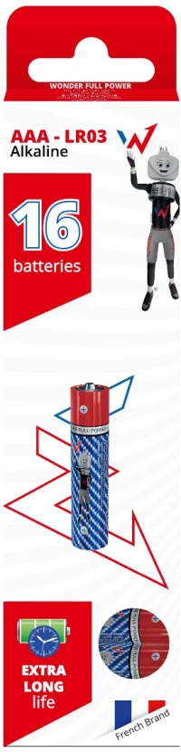 Μπαταρία Αλκαλική Wonder Full Power LR03 size AAA 1.5V Τεμ. 16