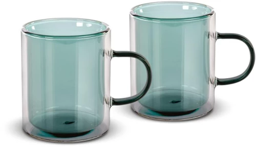 Σετ Ποτήρια Τσαγιού VASO Lamart LT9122 Γυάλινα με Διπλό Τοίχωμα 350ml Πράσινο 2 Τεμ