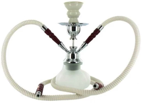 Μίνι Ναργιλές Hookah Λευκό 2 Hoses - 25cm