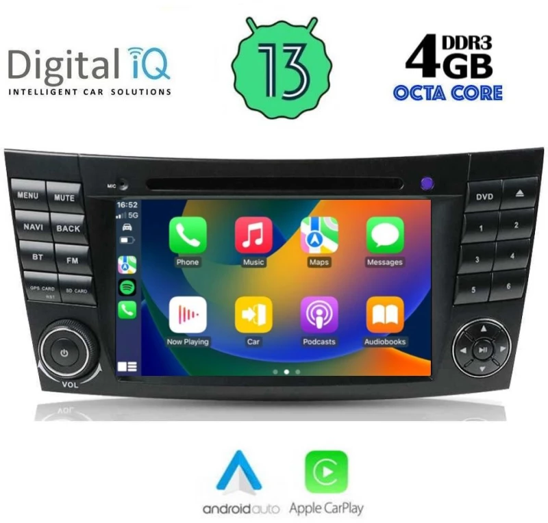 DIGITAL IQ BXE 690_CPA (7" DVD) MULTIMEDIA SYSTEM for MERCEDES E (W211) – CLS (W219) mod. 2003-2009