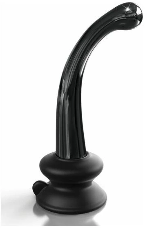 ICICLES No.87 HAND BLOWN GLASS MASSAGER BLACK 15.5cm