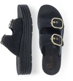Parex Γυναικείες Παντόφλες Ανατομικές Flatform Comfort 12731008.B Μαύρο 127475
