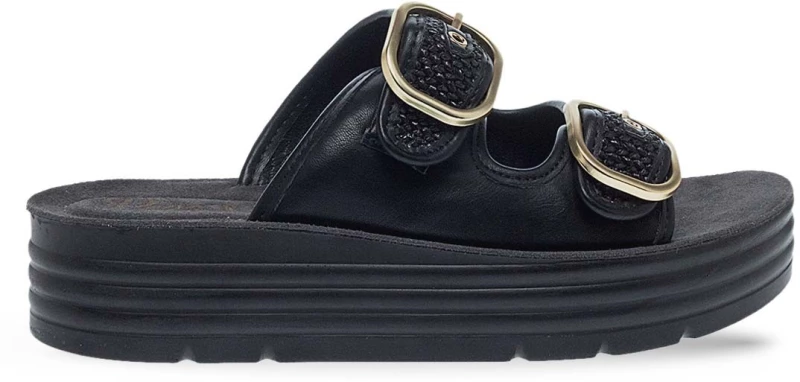 Parex Γυναικείες Παντόφλες Ανατομικές Flatform Comfort 12731008.B Μαύρο 127475