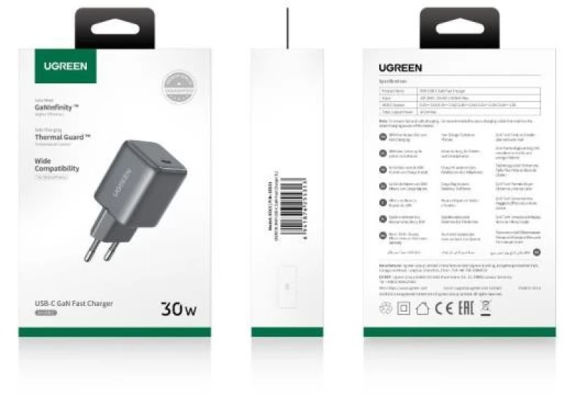 Charger GaN UGREEN X513 30W PD Black 65007