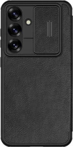 Nillkin Qin Pro Back Cover Δερμάτινη για Samsung Galaxy S25 Plus - Μαύρο