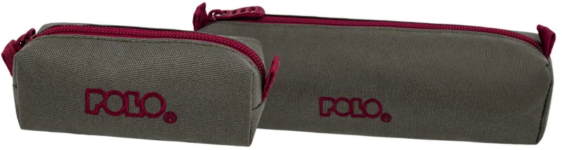 Κασετίνα με 1 Θήκη Polo Original Wallet Γκρι-Κόκκινη 937006-6533